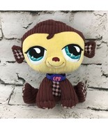 Littlest Pet Ship VIPs Monkey Plush Brown Sitting Stuffed Animal Chimp H... - $11.88