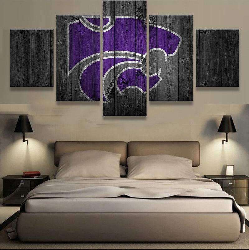Large Framed Kansas State WIldcats College Print Canvas Home Decor Wall