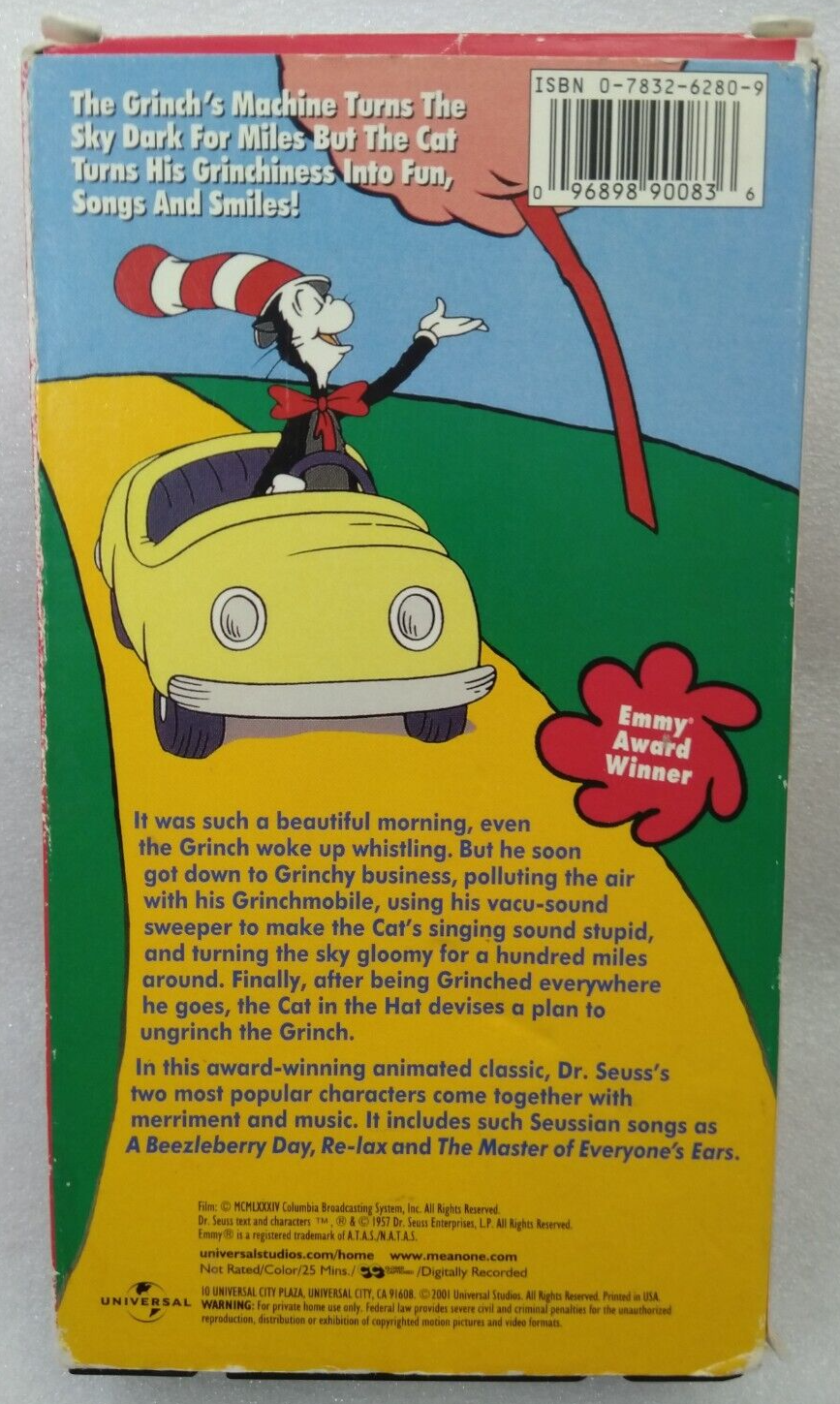 VHS Dr Seuss The Grinch Grinches the Cat in the Hat (VHS, 2001