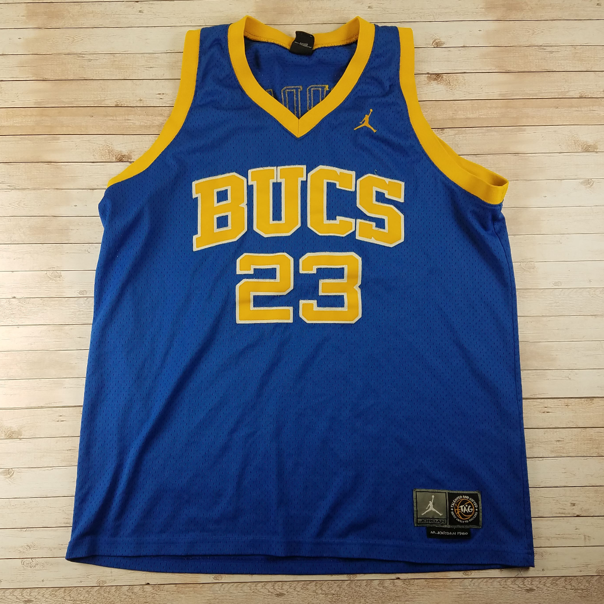 Vintage Michael Jordan Laney High School Bucs Basketball Jersey Size ...