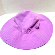Carters Toddler Child Wide Brim Sun Hat Reversible Teal Lavender Size 4 to 8 - $12.60
