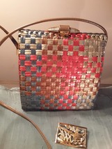 Rare Vintage Italian RODO multi colored wicker shoulder strap purse/hand... - $275.00