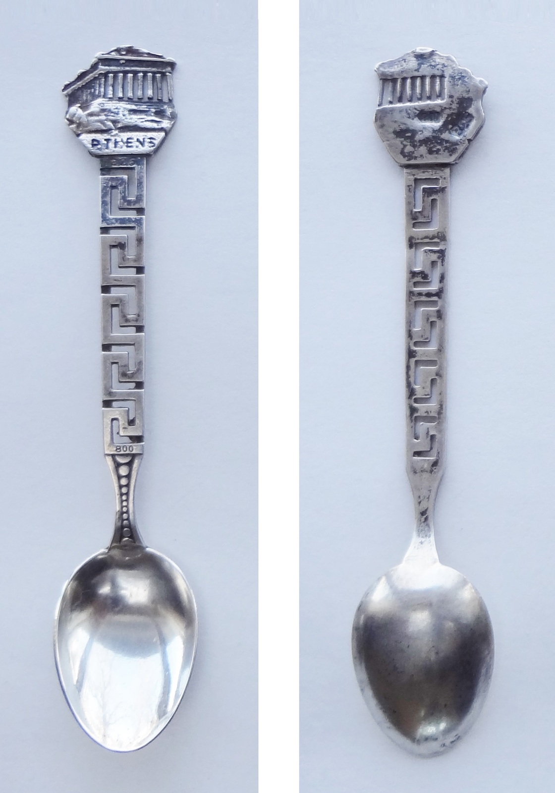 Collector Souvenir Spoon Greece Athens Parthenon Greek Fret Meander