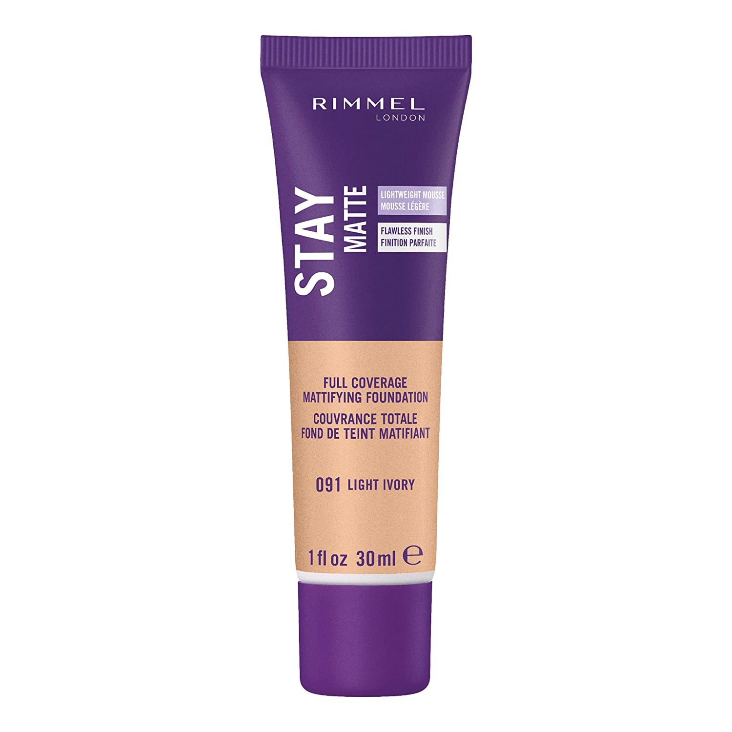 new rimmel stay matte liquid mousse foundation light ivory 1 ounce (12 pack)