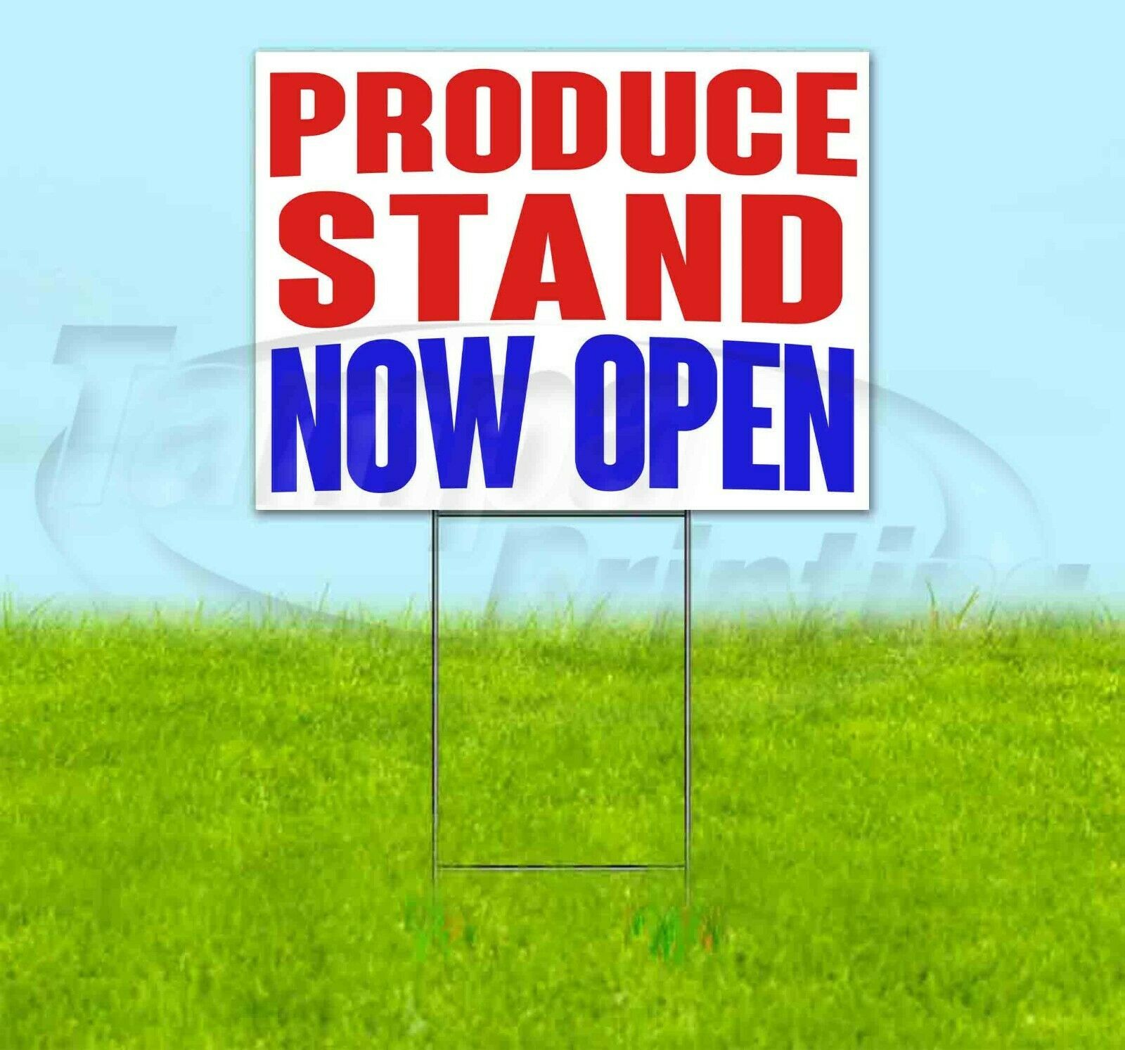 PRODUCE STAND NOW OPEN Yard Sign Corrugated Plastic Bandit Lawn ...