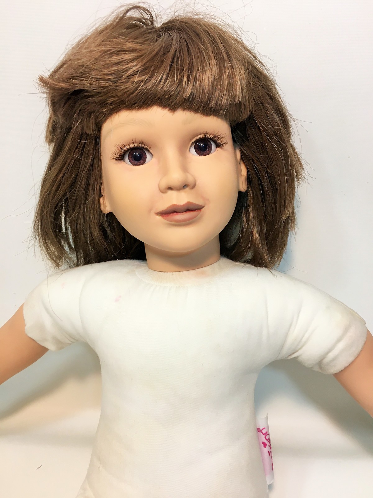 My Twinn Doll Brunette Brown Hair Bobbed Eyes 1996 Twin Doll Girl Toy ...