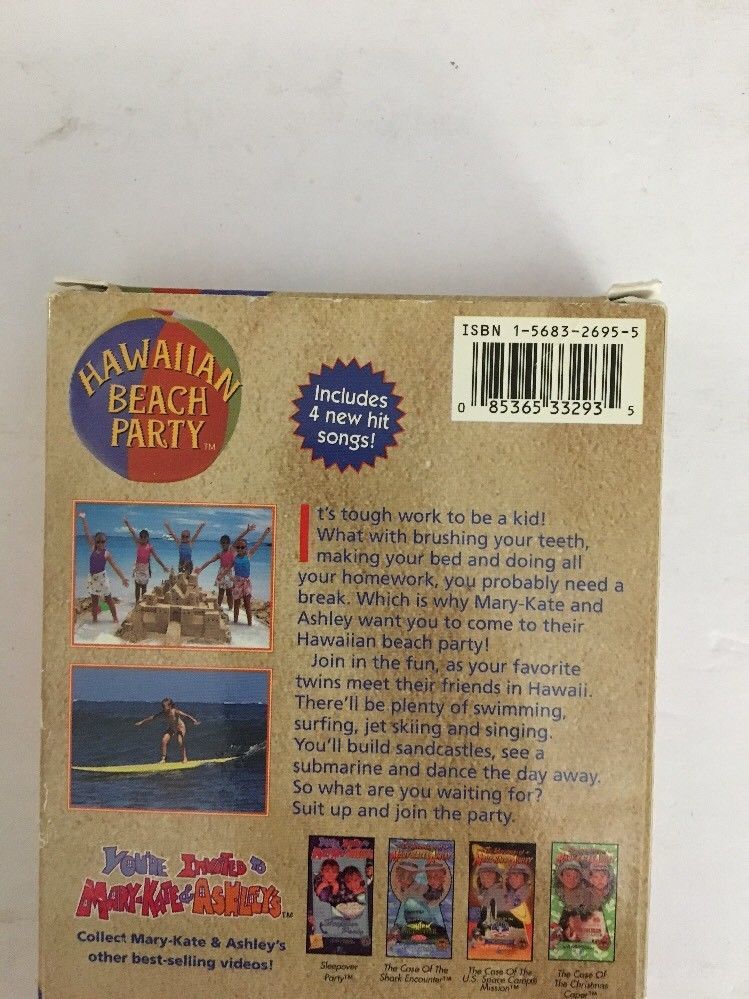 Youre Invited to Mary Kate & Ashleys Hawaiian Beach Party Vhs-TESTED ...