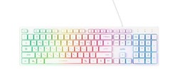 Actto Korean English USB Wired Keyboard LED Backlight Membrane Keyboard (White)