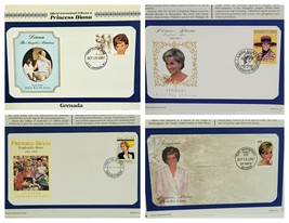 4 Princess Diana 1st Day Covers Royal Visits First Day Covers Lot 8 - $9.95