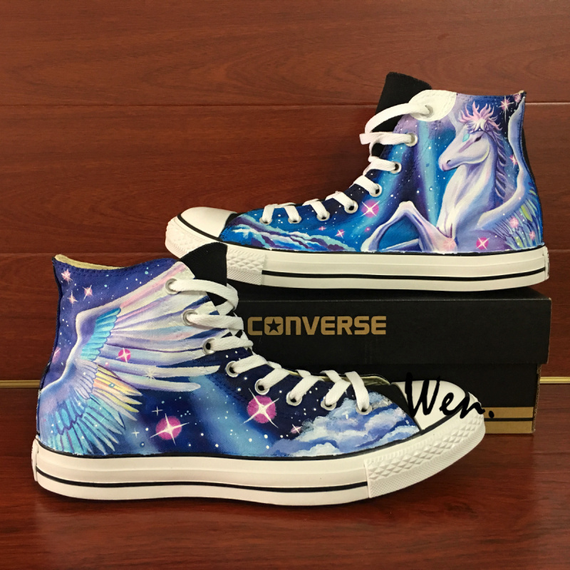 Pegasus Unicorn Design Converse All Star Hand Painted Shoes Men Women's ...