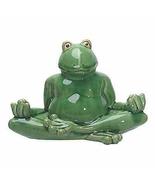 Meditation Lotus Pose Yoga Frog Ceramic Outdoor Figurine #GFT02 - $64.17
