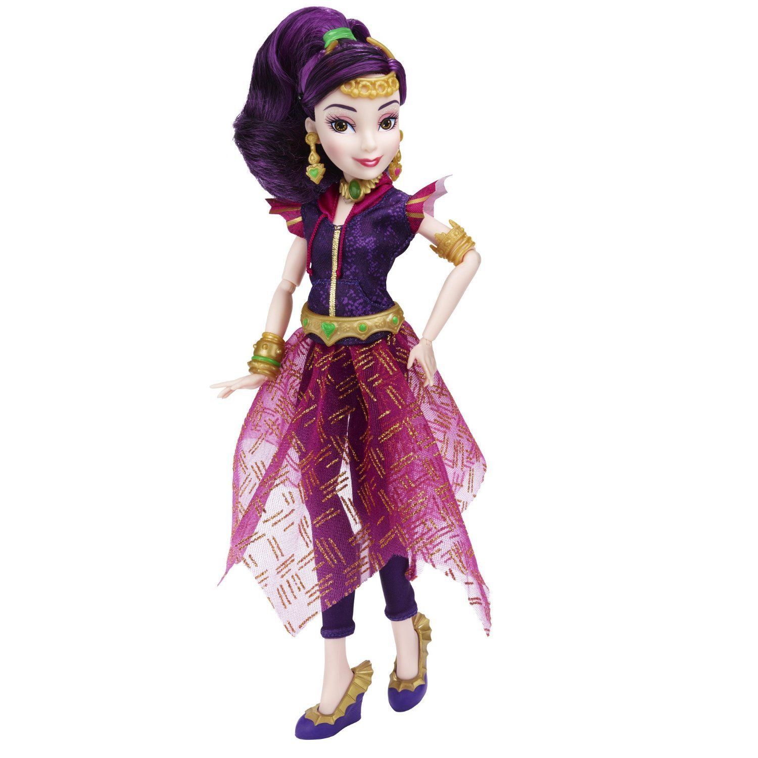 Disney Descendants Genie Chic Villain Mal Doll In Purple, Hasbro, 6 