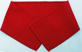 Rugby Knit Shirt Collar Red 3.5" x 18.5" Self-Finished Hemmed Trim M515.11 - $3.97