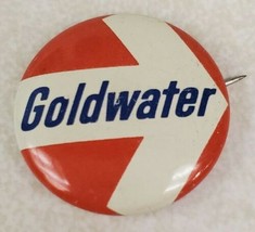 Barry Goldwater Campaign Pin Button Arrow Red White &amp; Blue - $12.67