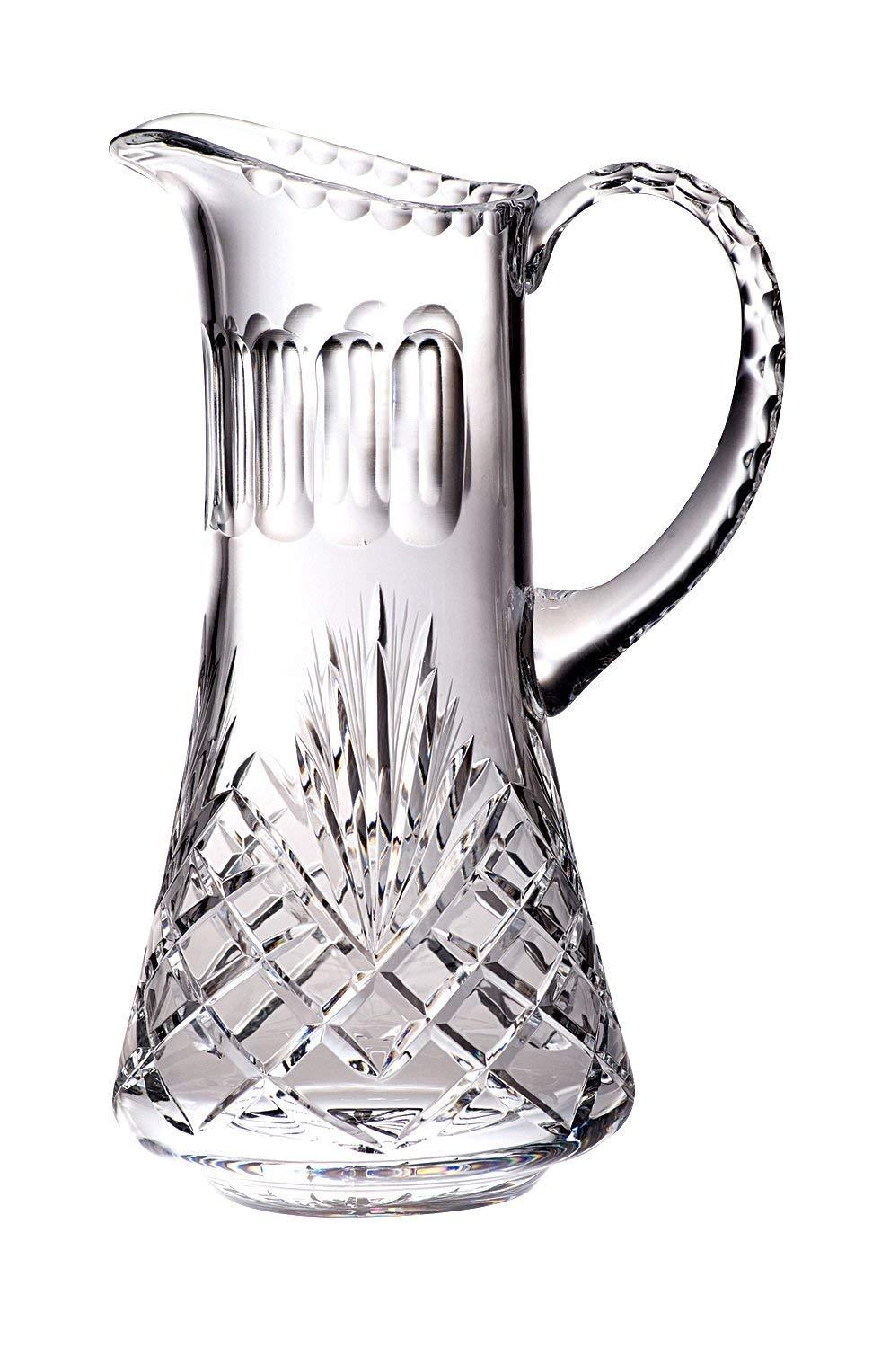 Majestic Gifts 54Ounce Cut Crystal Pitcher with Handle, Large
