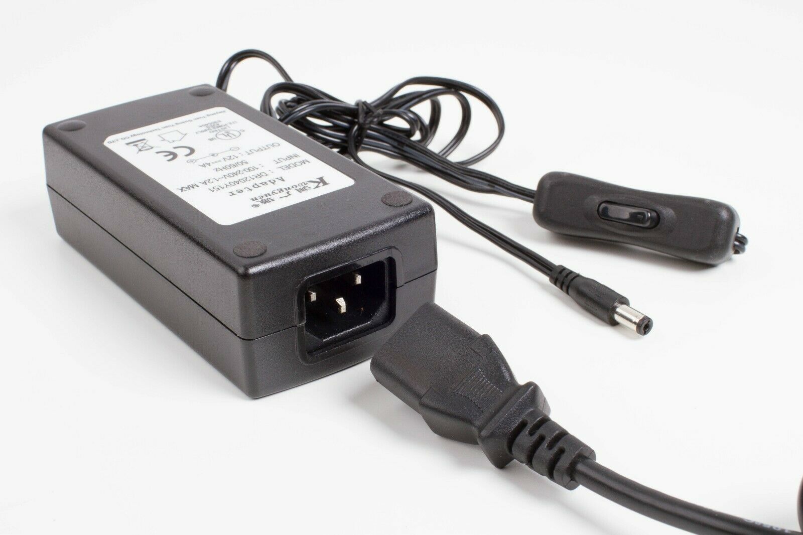 UL Listed 12v 4A 48W LED LIGHT AC to DC POWER ADAPTER + 5.5mm x 2.5mm