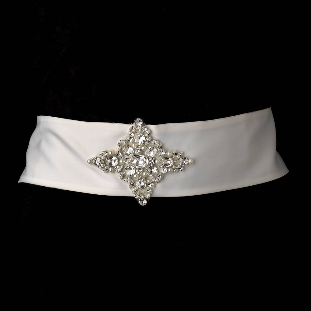 Beautiful Pearl & Accented Rhinestones Star Bridal Sash Belt,Bridesmaids Belt 5 Belts & Sashes