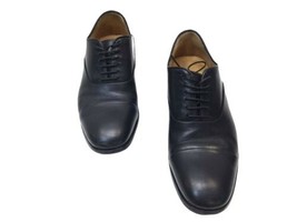 Giorgio Armani Men Black Leather Oxford Shoes Sz 8.5 Made in Italy image 1