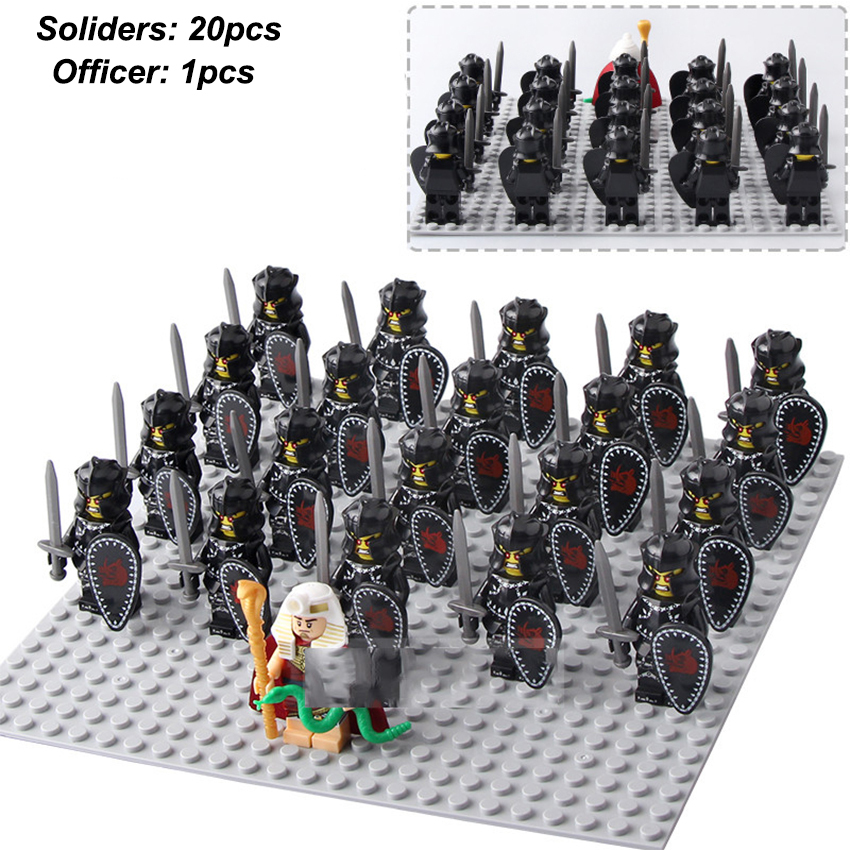 Medieval Egypt Pharaoh and Evil Knights Army Set 21 Minifigures Lot