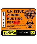 Zombie Hunting Vinyl Window Sticker 15x12cm car permit dead walking humour - $4.68
