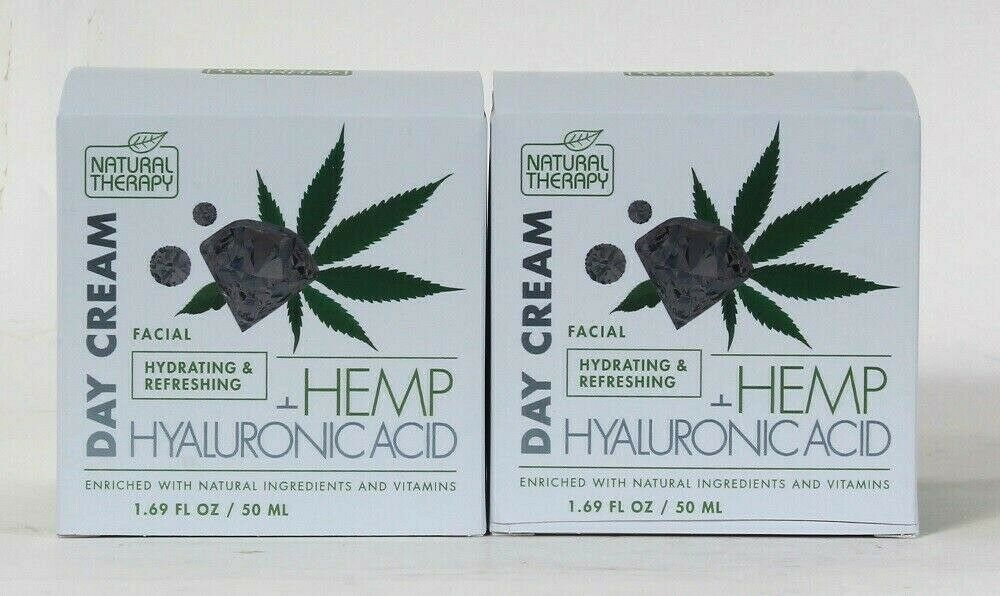 2 Count Natural Therapy 1.69 Oz Hemp & Hyaluronic Acid Hydrating Day