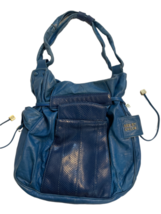 See by Chloe Blue Leather Drawstring Shoulder Bag Purse Handbag image 2