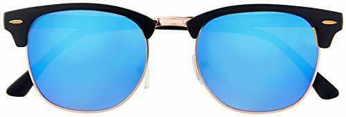 Polarized Semi Rimless Sunglasses for Men Women UV400 protection Glasses  Case