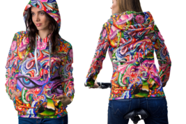 Psychedelic face dna trippy tongue dmtt hoodie women thumb200