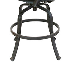 Nassau bar stools set of 6 swivel cast aluminum outdoor patio furniture image 5
