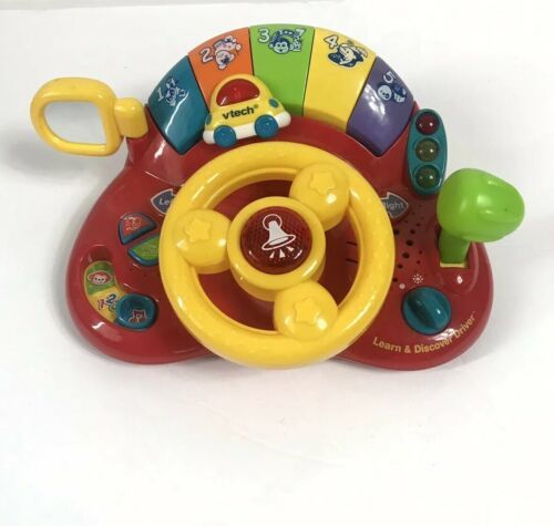 Vtech Learn and Discover Driver Toy Steering Wheel, Lights Sounds ...