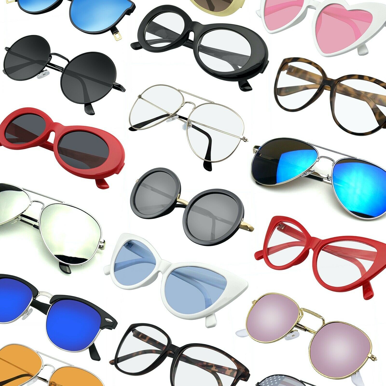 Sunglasses Uomo Donna Ciocche Lotti B Azione Inventario Come È Sostegno Monouso