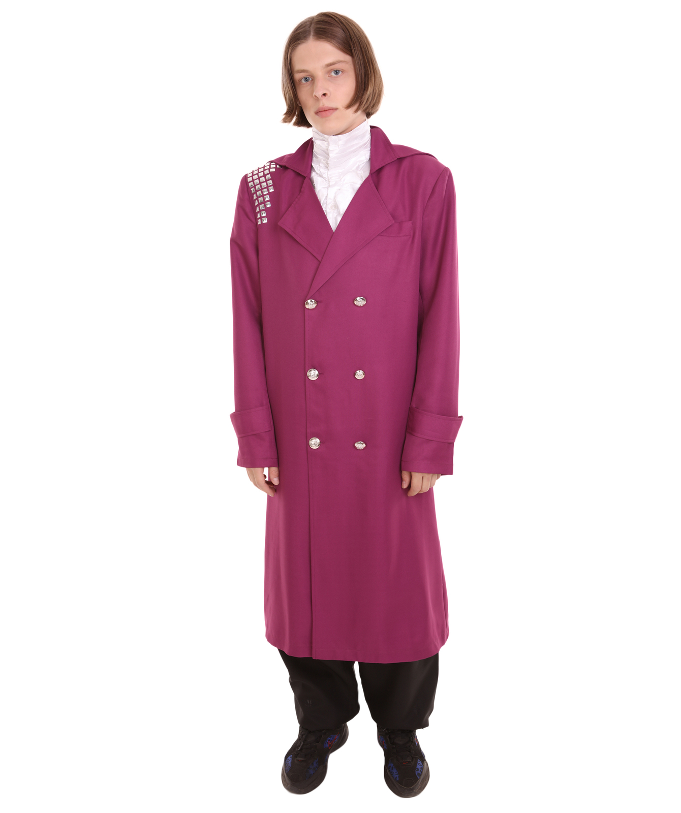 Adult Men's Costume for Cosplay Prince Purple Rain Coat HC-038