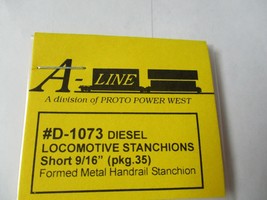 A-Line # D-1073 Diesel Locomotive Stanchions Short 9/16" Pack of 35 HO Scale image 2