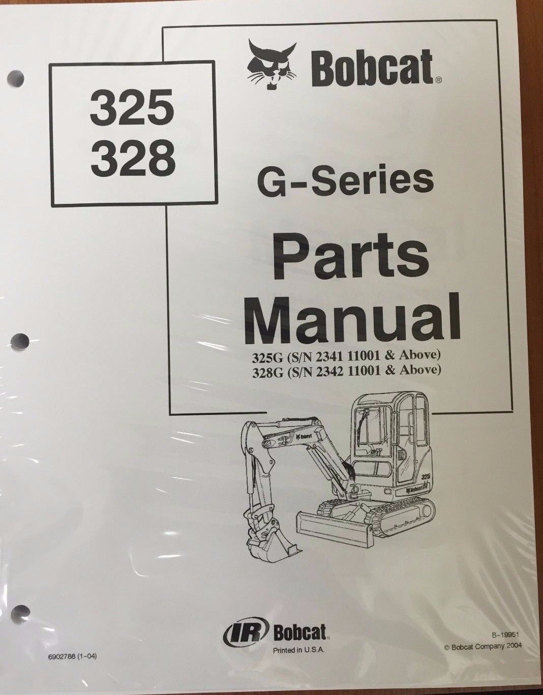 Bobcat 325 328 G Series Parts Catalog Manual Part Number 6902788