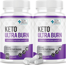 (2 Pack) Keto Ultra Burn Pills Advanced Max Boost (120 Capsules) - $39.95