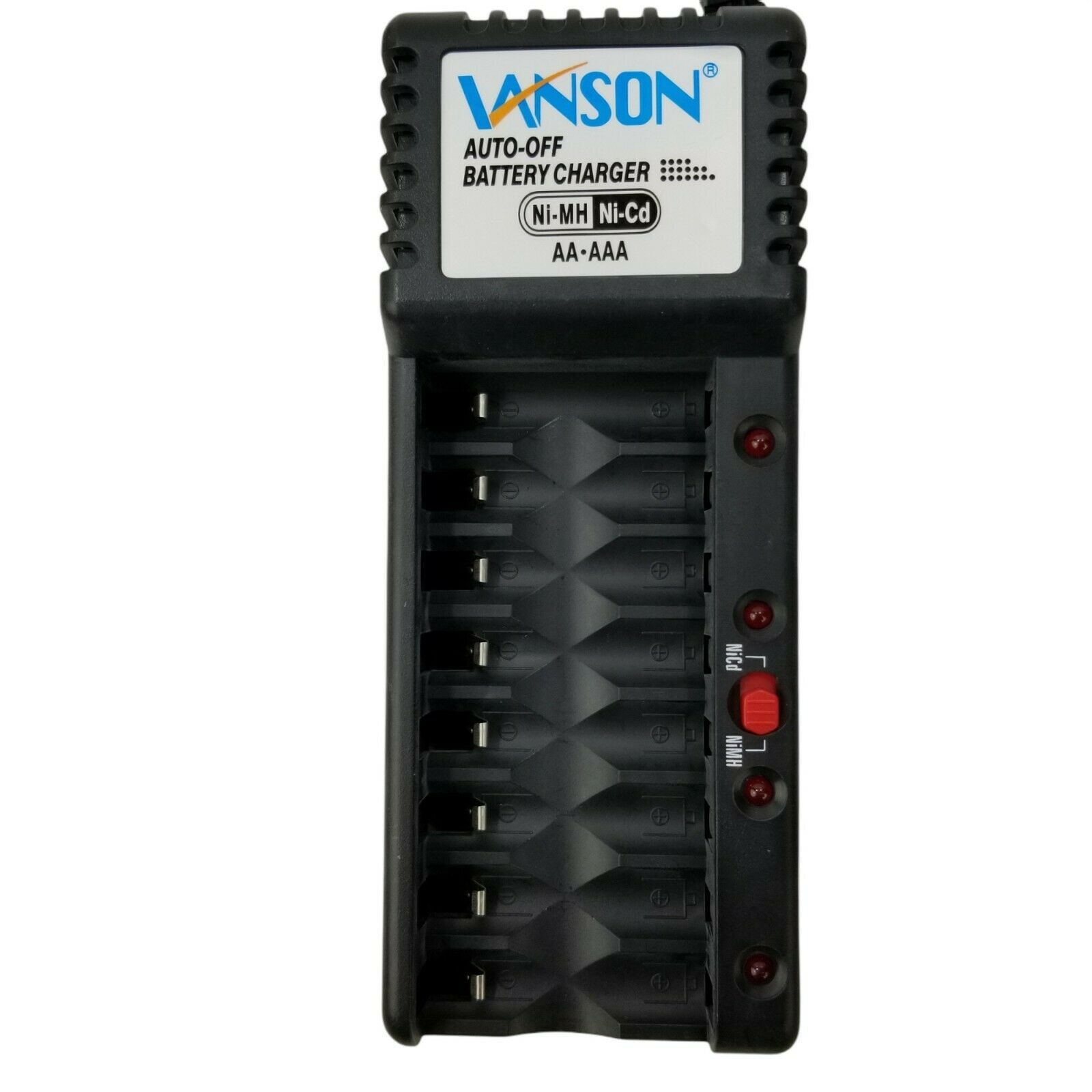 Vanson V868B AA & AAA Battery Charger With Six Rechargeable AA