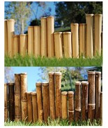 Bamboo Garden Border Edging- Black or Natural Color Choice of 8, 16 or 2... - $65.00
