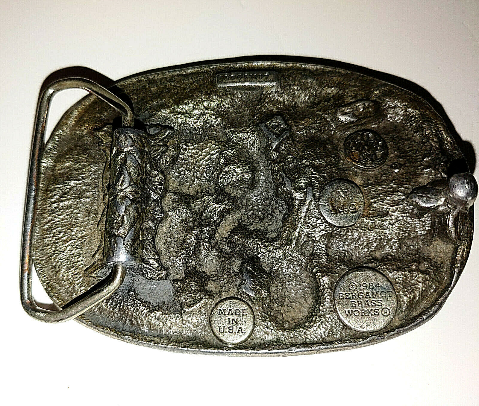 1984 Motorcycle Biker Belt Buckle from Bergamot Brass Works N149 Made
