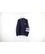 Vintage FILA Mens Large Faded Spell Out Striped Velour Tennis Track Jack... - $50.45