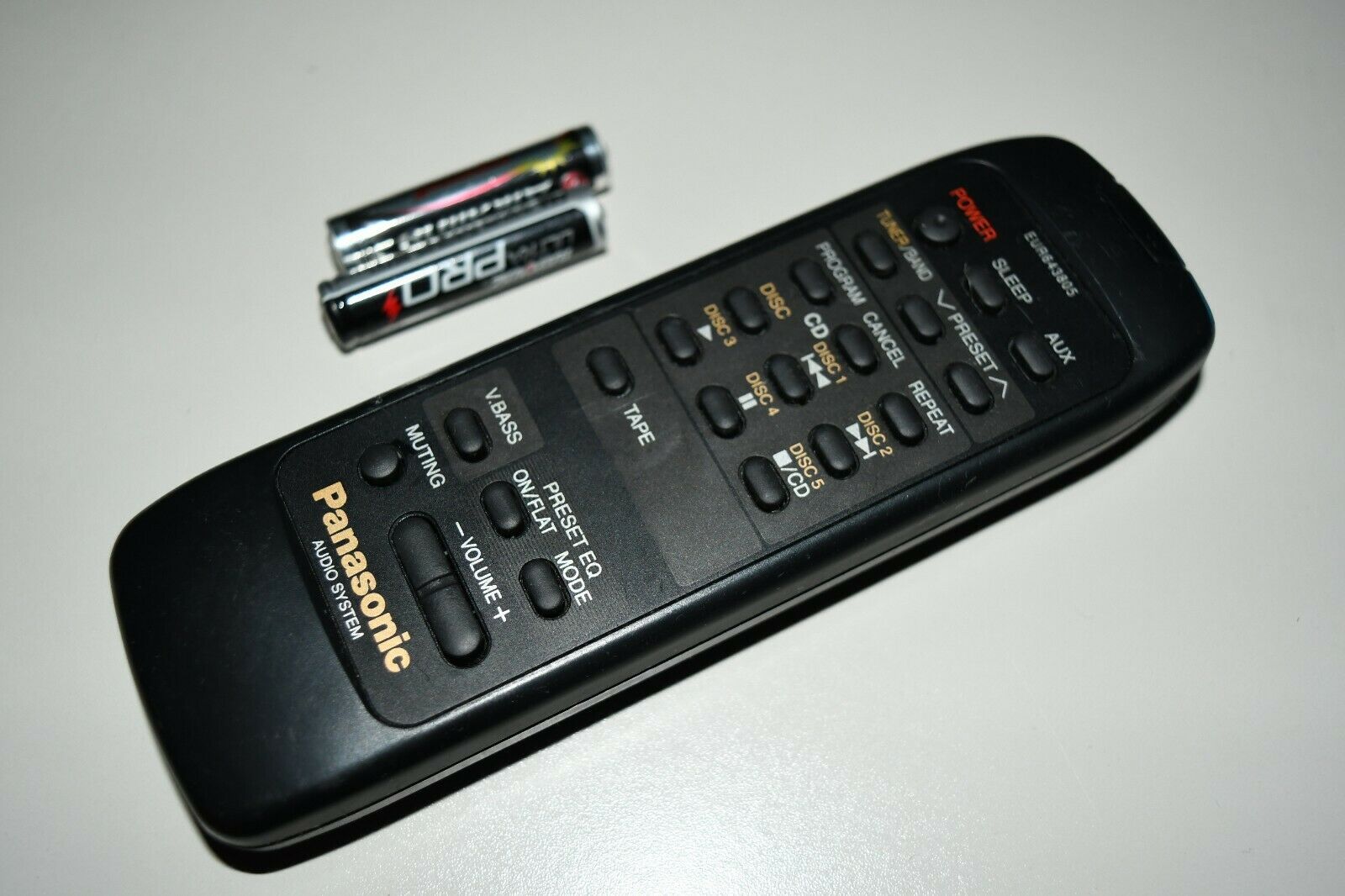 Primary image for Panasonic EUR643805 mini audio system OEM Remote Tested W Batteries