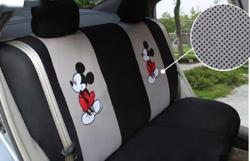 18 Pcs New Mickey Car Seat Cover Cartoon Interior Accessories Decoration Seat Covers