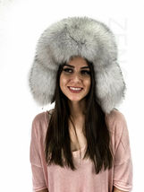 Finn Fox Fur Hat With Black Sheared Beaver On Top Trapper Hat Saga Furs Two Furs image 3
