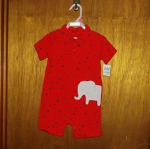 Carter's Child of Mine Red Print w/ Elephant 1 Pc Play Suit - $12.99
