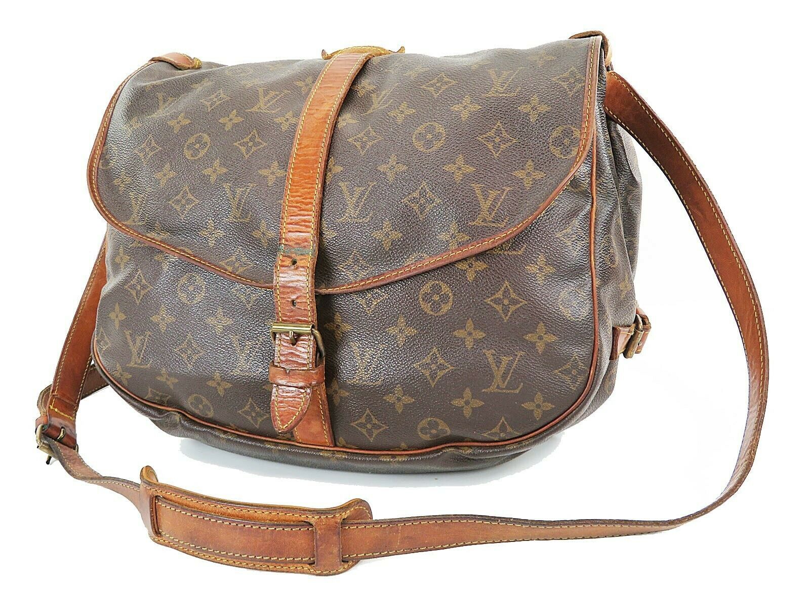 Authentic LOUIS VUITTON Saumur 35 Monogram Crossbody Shoulder Bag Purse #36602 - Women&#39;s Bags ...