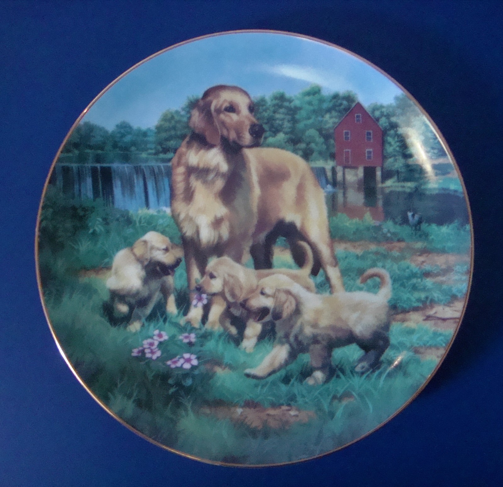 Hamilton Collection Golden Retrievers, Classic Sporting Dogs Plate