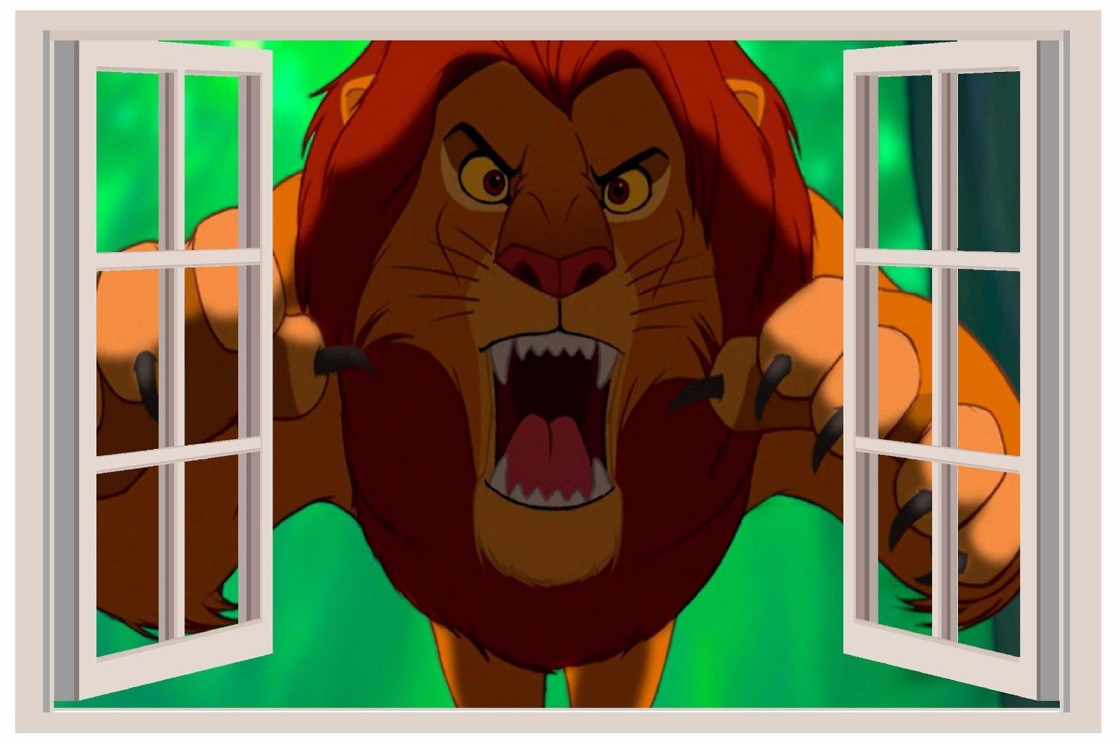 Lion King Simba Jumping 3D Window Decal Wall Sticker Home Decor Art