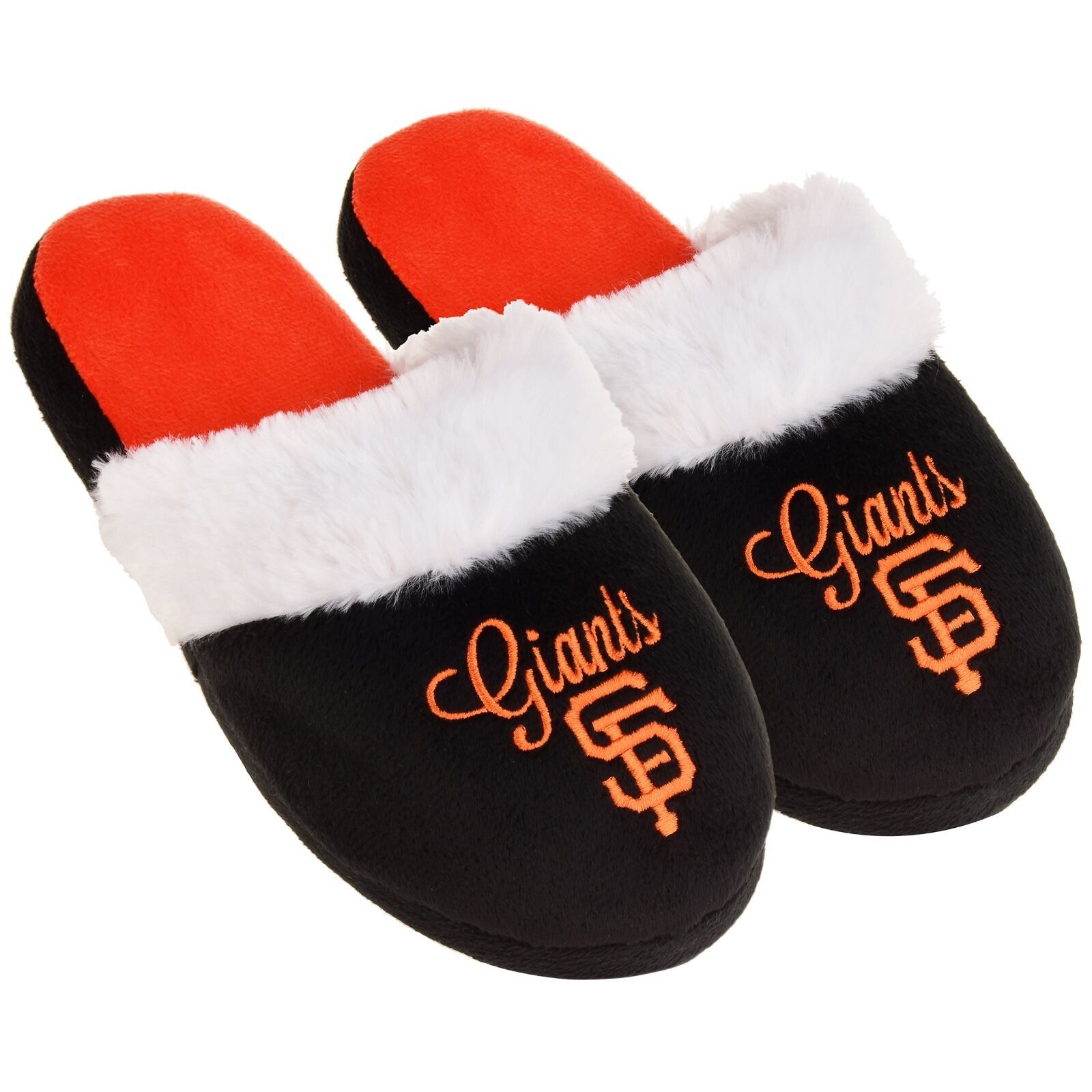 San Francisco Giants Womens Colorblock Fur Slide Slippers MLB - S 5/6 - M 7/8