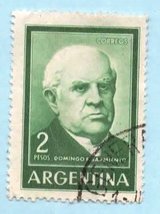 Used Argentina Postage Stamp (1962) 2p Domigo Sarmieto- Scott # 742 - $3.91
