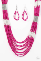 Paparazzi Let It Bead Pink Necklace - New - $4.50