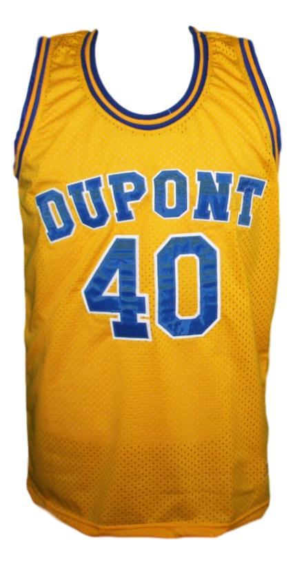 Randy Moss #40 Dupont High School Basketball Jersey New Sewn Yellow Any Size- Basketball Jersey